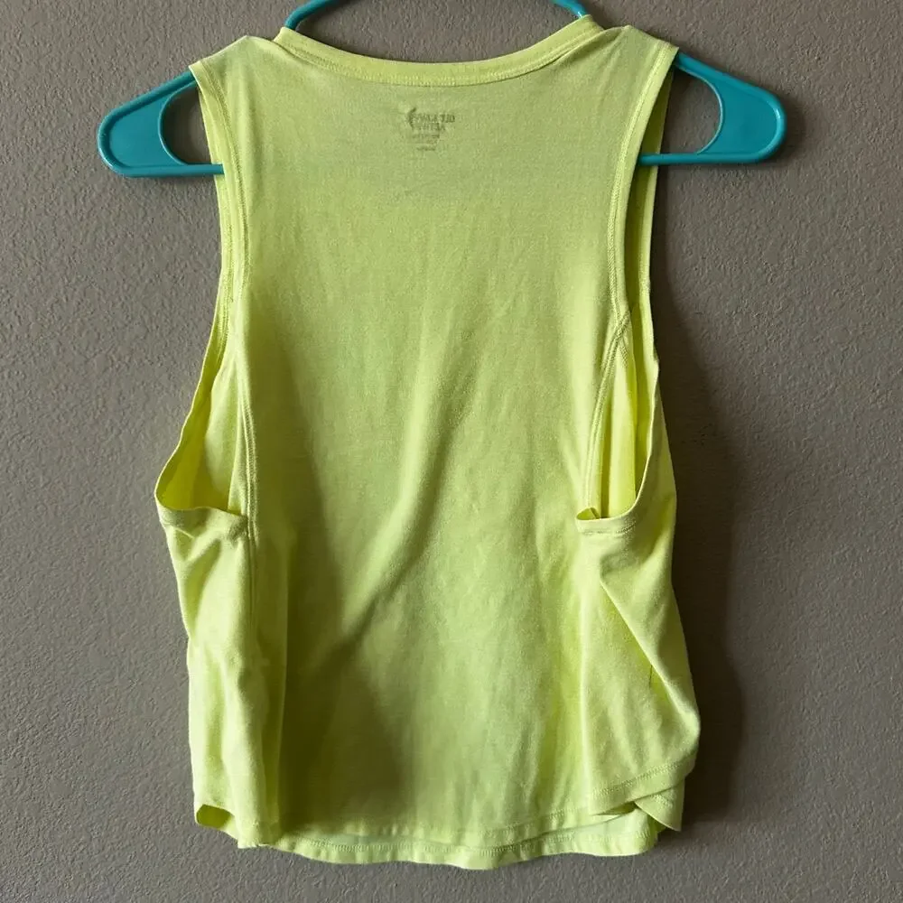 NWOT Old Navy Active Breath On Girls Yellow Tank Top sz L